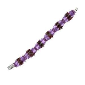 HANDMADE Violet Wave Bracelet 7.25'' Feminine Festival Fairy Boho Glam